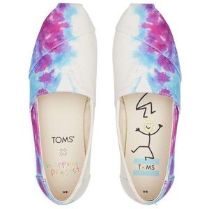 TOMS Women's Multi X Happiness Project Tie Dye Alpargatas Espadrille Slip-On